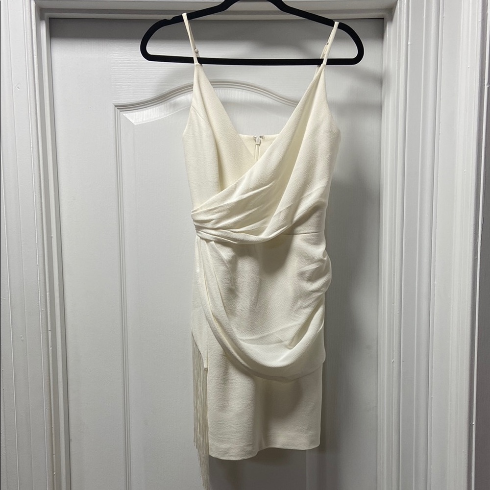 Dress the Population Asymmetrical Cream Dress